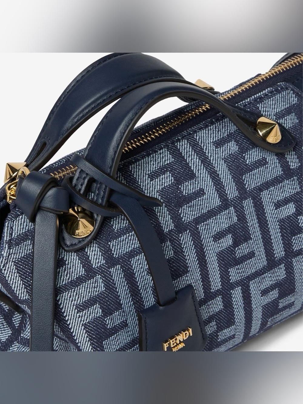 Fendi By The Way Denim Mini Shoulder Bag with Gold Hardware - Picture 3 of 14